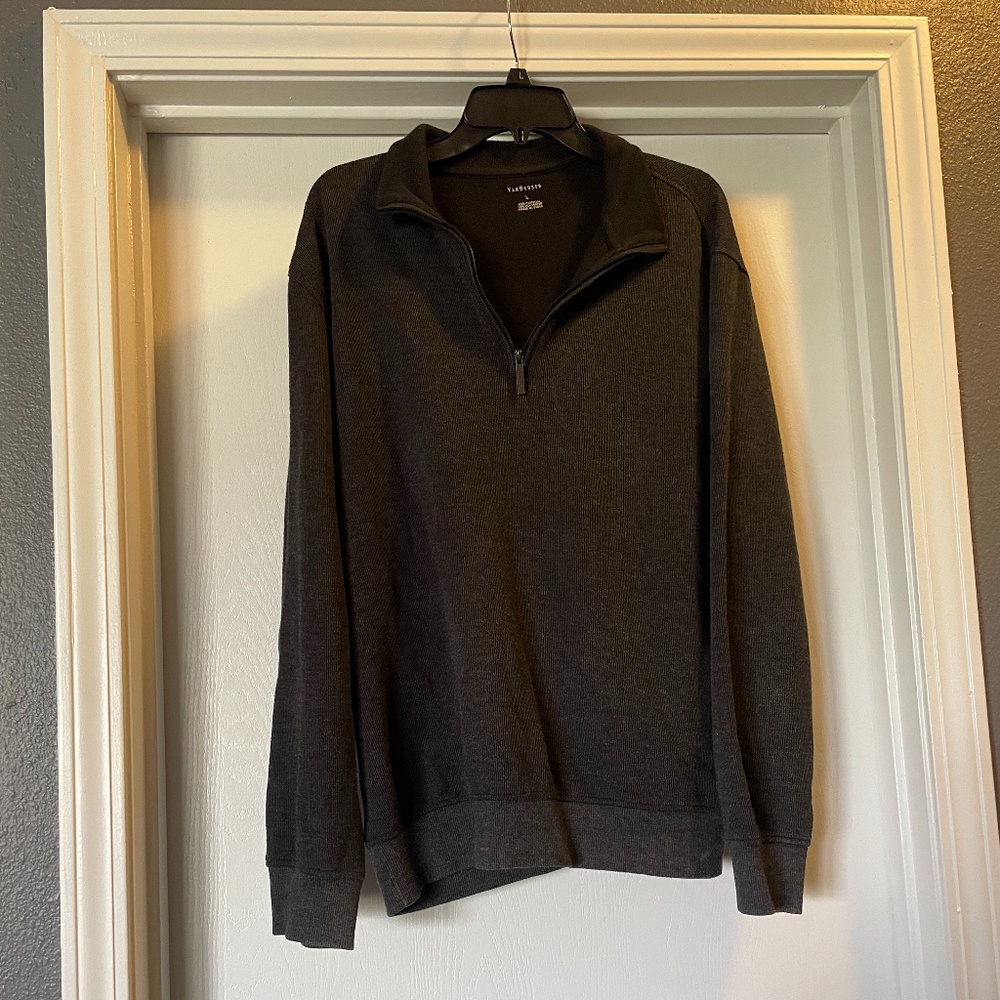 Van Heusen L 3/4 Zip Dark Gray